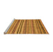 Sideview of Machine Washable Abstract Orange Modern Area Rugs, wshabs2222org