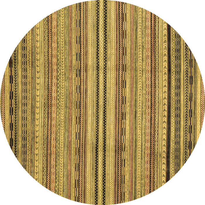 Round Abstract Brown Modern Rug, abs2222brn