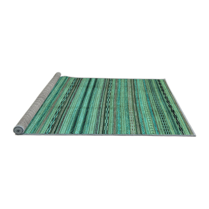 Sideview of Machine Washable Abstract Light Blue Modern Rug, wshabs2222lblu