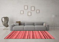 Machine Washable Abstract Red Modern Rug, wshabs2222red