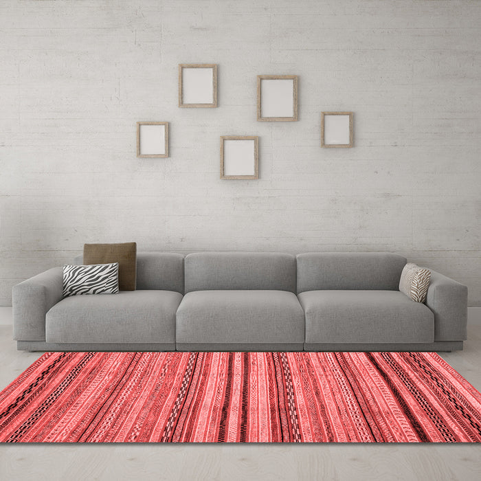 Modern Red Washable Rugs