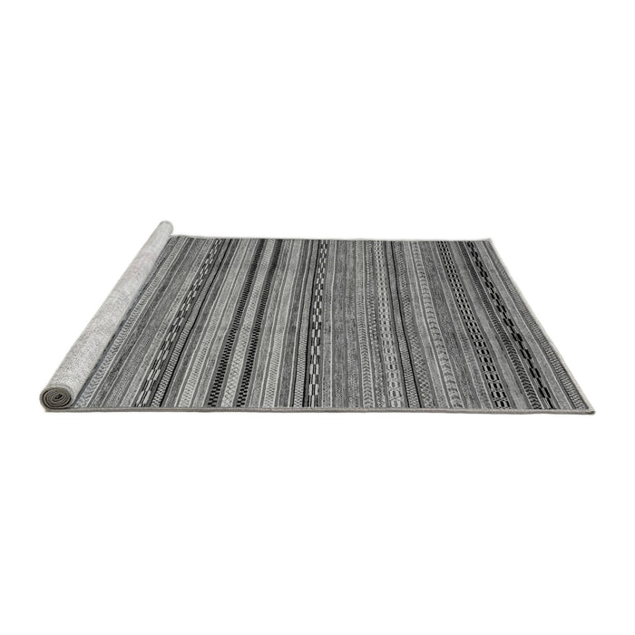 Sideview of Machine Washable Abstract Gray Modern Rug, wshabs2222gry