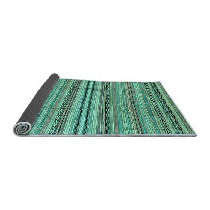 Sideview of Abstract Light Blue Modern Rug, abs2222lblu