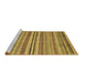 Sideview of Machine Washable Abstract Brown Modern Rug, wshabs2222brn