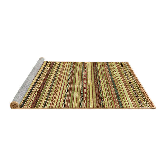 Sideview of Machine Washable Abstract Gen Brown Yellow Rug, wshabs2223