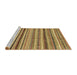 Sideview of Machine Washable Abstract Gen Brown Yellow Rug, wshabs2223