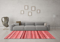 Machine Washable Abstract Red Modern Rug, wshabs2223red