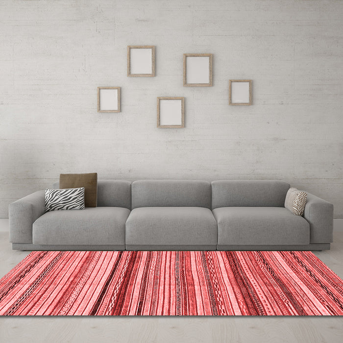 Modern Red Washable Rugs