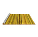 Sideview of Machine Washable Abstract Yellow Modern Rug, wshabs2223yw