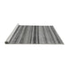 Sideview of Machine Washable Abstract Gray Modern Rug, wshabs2223gry