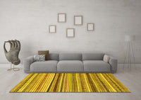 Machine Washable Abstract Yellow Modern Rug, wshabs2223yw