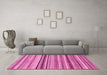 Machine Washable Abstract Pink Modern Rug in a Living Room, wshabs2223pnk