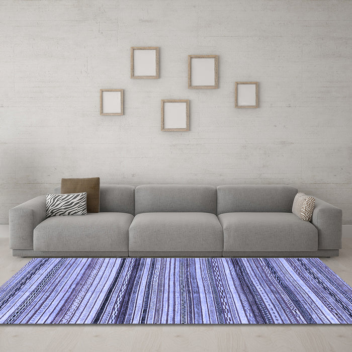 Machine Washable Abstract Blue Modern Rug in a Living Room, wshabs2223blu