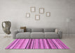 Machine Washable Abstract Purple Modern Area Rugs in a Living Room, wshabs2223pur