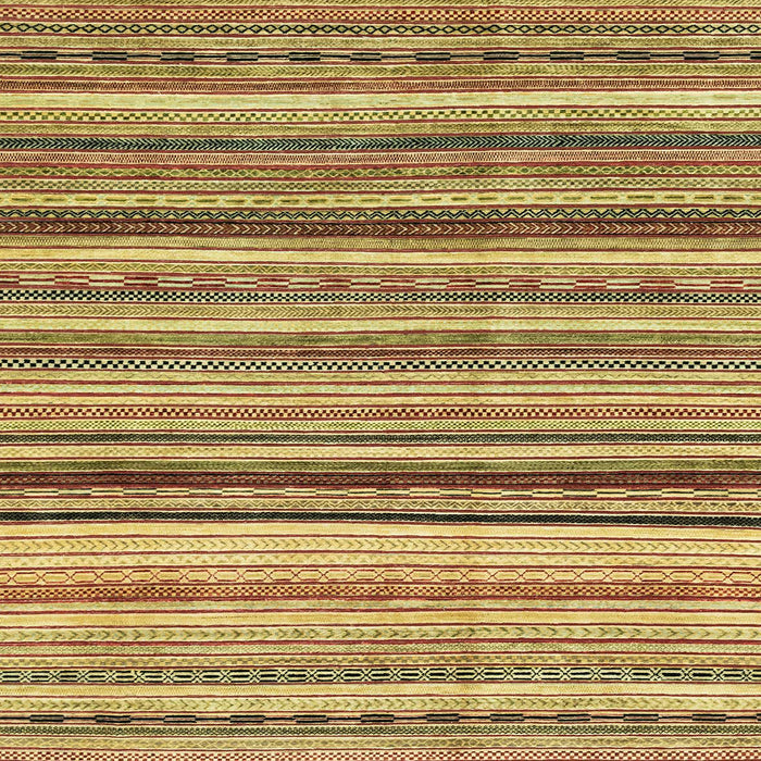 Square Machine Washable Abstract Gen Brown Yellow Rug, wshabs2223