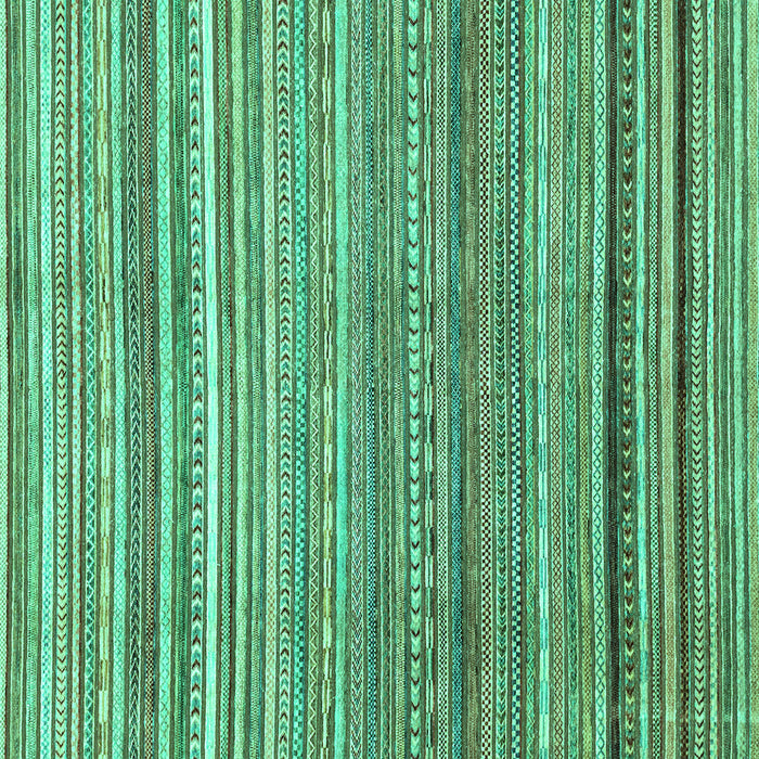 Square Machine Washable Abstract Turquoise Modern Area Rugs, wshabs2224turq