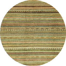 Round Machine Washable Abstract Metallic Gold Rug, wshabs2224