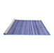 Sideview of Machine Washable Abstract Blue Modern Rug, wshabs2224blu