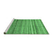 Sideview of Machine Washable Abstract Emerald Green Modern Area Rugs, wshabs2224emgrn