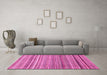 Machine Washable Abstract Pink Modern Rug in a Living Room, wshabs2224pnk