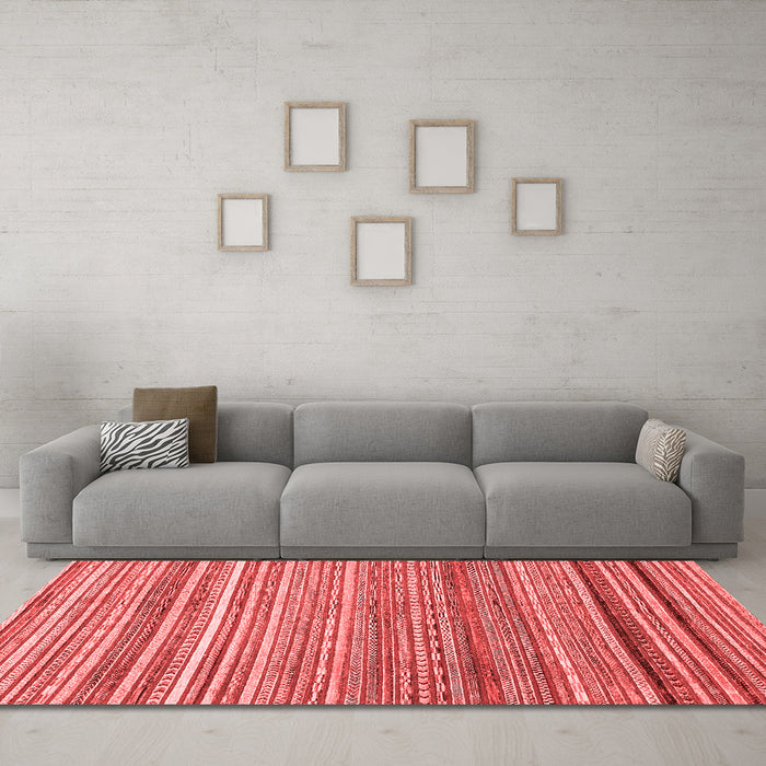 Modern Red Washable Rugs