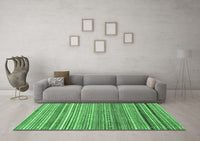 Machine Washable Abstract Emerald Green Modern Rug, wshabs2224emgrn