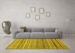 Machine Washable Abstract Yellow Modern Rug in a Living Room, wshabs2224yw