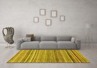 Machine Washable Abstract Yellow Modern Rug, wshabs2224yw