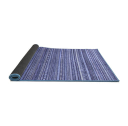 Sideview of Abstract Blue Modern Rug, abs2224blu