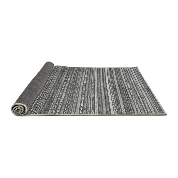 Sideview of Abstract Gray Modern Rug, abs2224gry