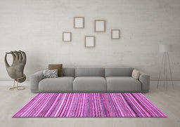 Machine Washable Abstract Purple Modern Area Rugs in a Living Room, wshabs2224pur