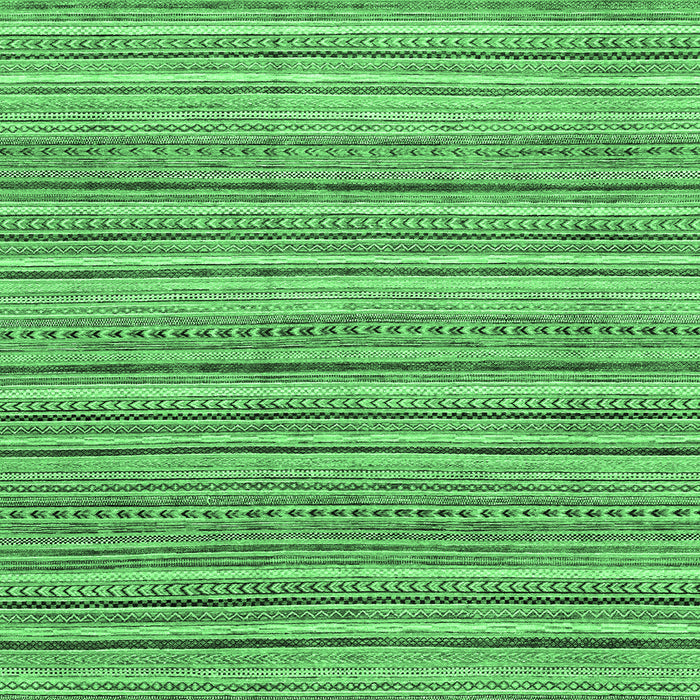 Square Machine Washable Abstract Emerald Green Modern Area Rugs, wshabs2225emgrn
