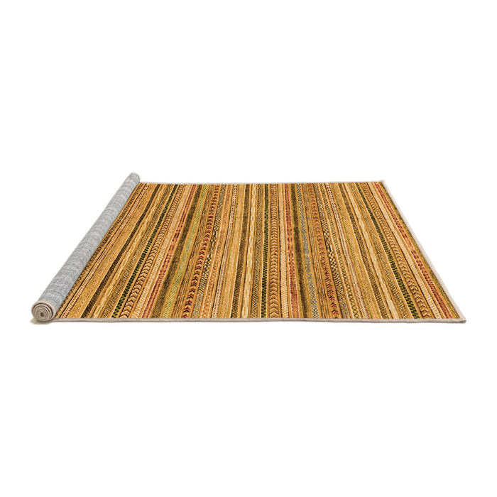 Sideview of Machine Washable Abstract Orange Modern Area Rugs, wshabs2225org