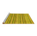 Sideview of Machine Washable Abstract Yellow Modern Rug, wshabs2225yw