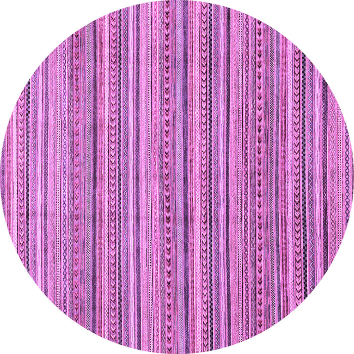Round Machine Washable Abstract Purple Modern Area Rugs, wshabs2225pur