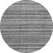 Round Abstract Gray Modern Rug, abs2225gry