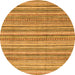 Round Machine Washable Abstract Orange Modern Area Rugs, wshabs2225org