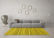 Machine Washable Abstract Yellow Modern Rug in a Living Room, wshabs2225yw