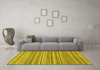 Machine Washable Abstract Yellow Modern Rug, wshabs2225yw