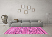 Machine Washable Abstract Pink Modern Rug, wshabs2225pnk