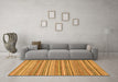 Machine Washable Abstract Orange Modern Area Rugs in a Living Room, wshabs2225org