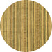 Round Abstract Brown Modern Rug, abs2225brn