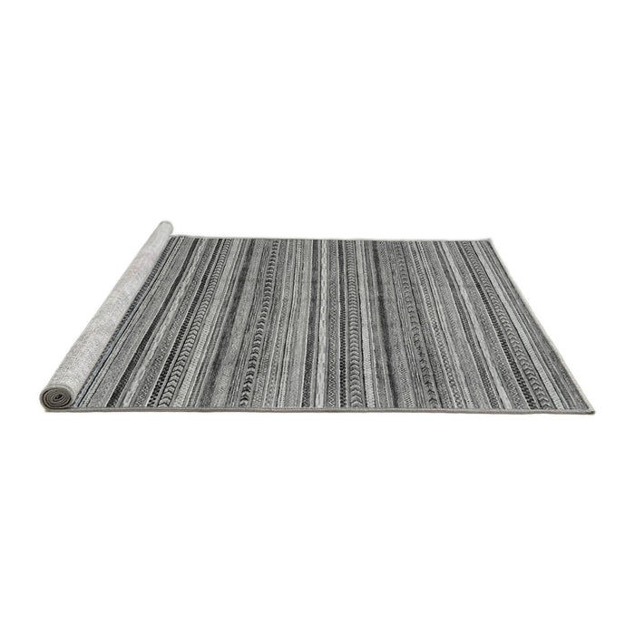 Sideview of Machine Washable Abstract Gray Modern Rug, wshabs2225gry