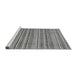 Sideview of Machine Washable Abstract Gray Modern Rug, wshabs2225gry