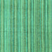 Square Abstract Turquoise Modern Rug, abs2225turq