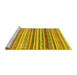 Sideview of Machine Washable Abstract Yellow Modern Rug, wshabs2226yw