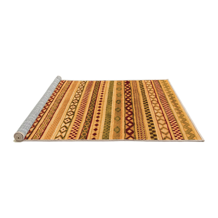 Sideview of Machine Washable Abstract Orange Modern Area Rugs, wshabs2226org
