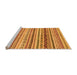 Sideview of Machine Washable Abstract Orange Modern Area Rugs, wshabs2226org