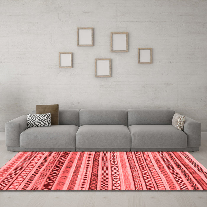 Modern Red Washable Rugs