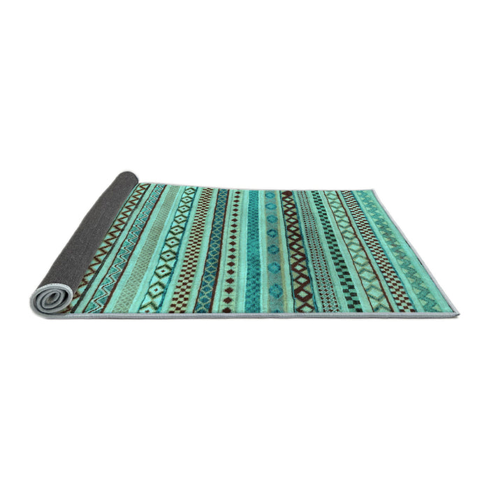 Sideview of Abstract Light Blue Modern Rug, abs2226lblu